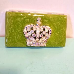 Rhinestone Crown Cigarette or Business Card Holder